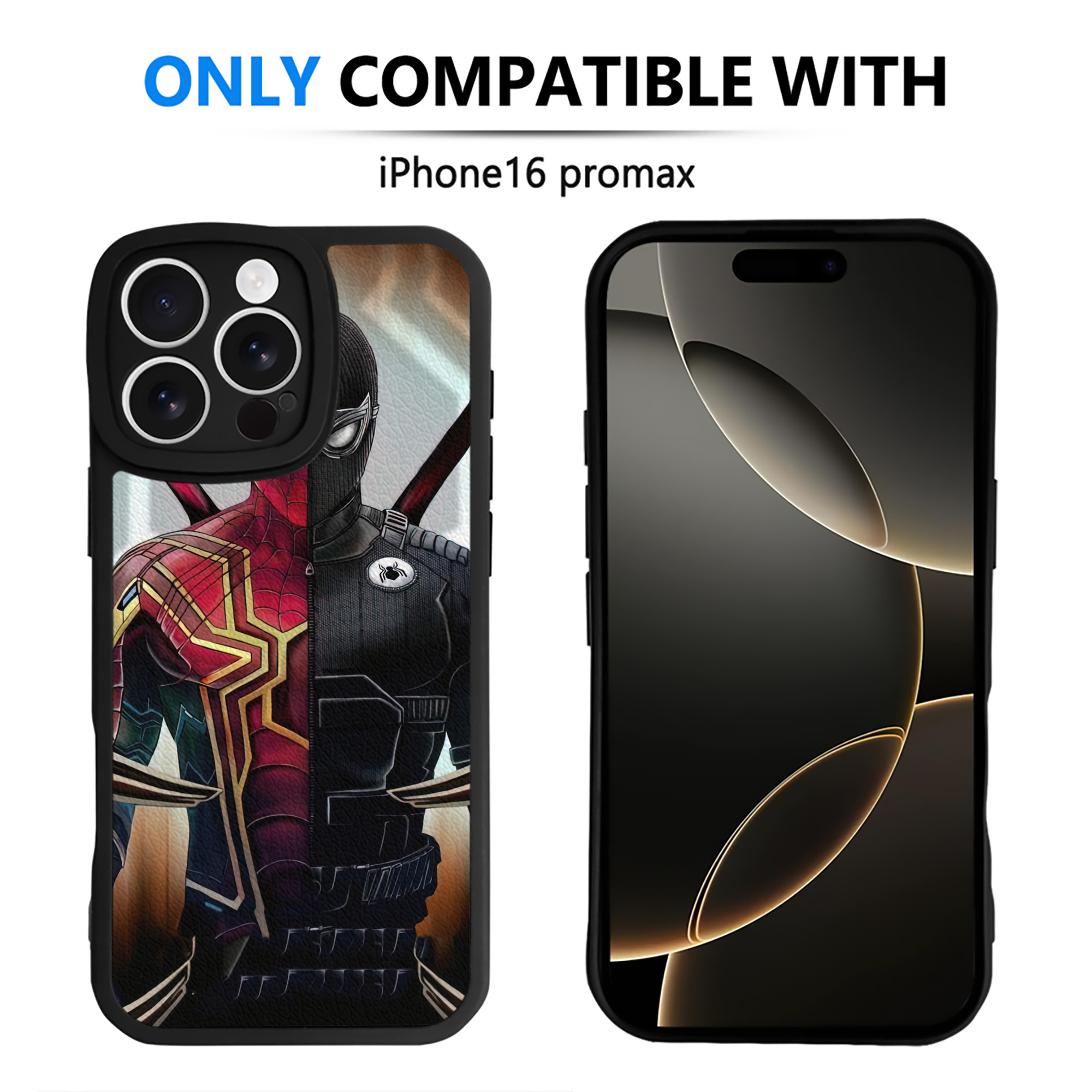 Spider Man スパイダーマン 【iPhone 16シリーズ対応】シリコンスマホケース（レザー調） 材質：シリコン